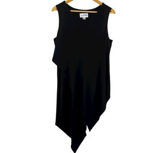 Joseph Ribkoff Black Sleeveless Layered Asymmetrical Long Tunic Top 14